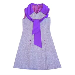 Vintage 60s Mod Wool Shift Dress XS Carnaby Style Go-Go Twiggy Era Sleeveless